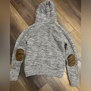 American Stitch Cable Knit Hooded Cardigan - Sherpa Lined - Men's L